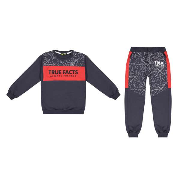 ست سویشرت و شلوار پسرانه خرس کوچولو مدل عنکبوتی کد 302