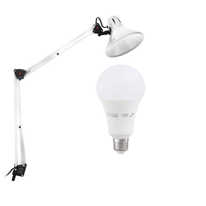 چراغ مطالعه صنایع کریم زاده مدل EN-101 همراه با لامپ ال ای دی 9 وات