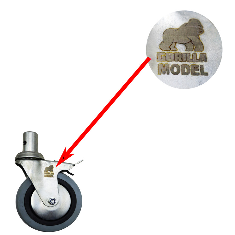 چرخ گردان مدل ترمز دار گوریلا کد YPT-GARDAN-PIMDAR-125MM