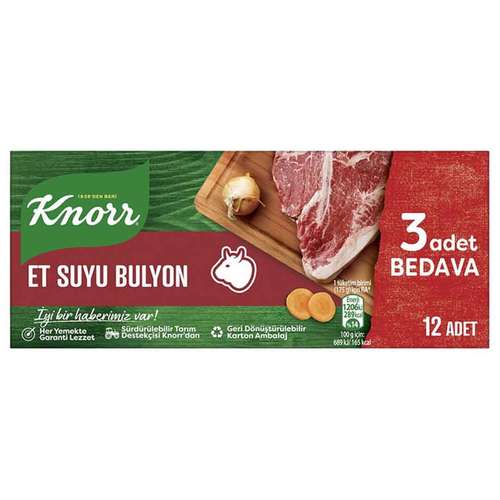 قرص عصاره گوشت گوساله کنور بسته 12 عددی