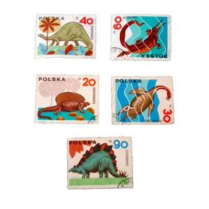 تمبر یادگاری طرح طبیعت مدل دایناسور کد din-748 مجموعه 5 عددی