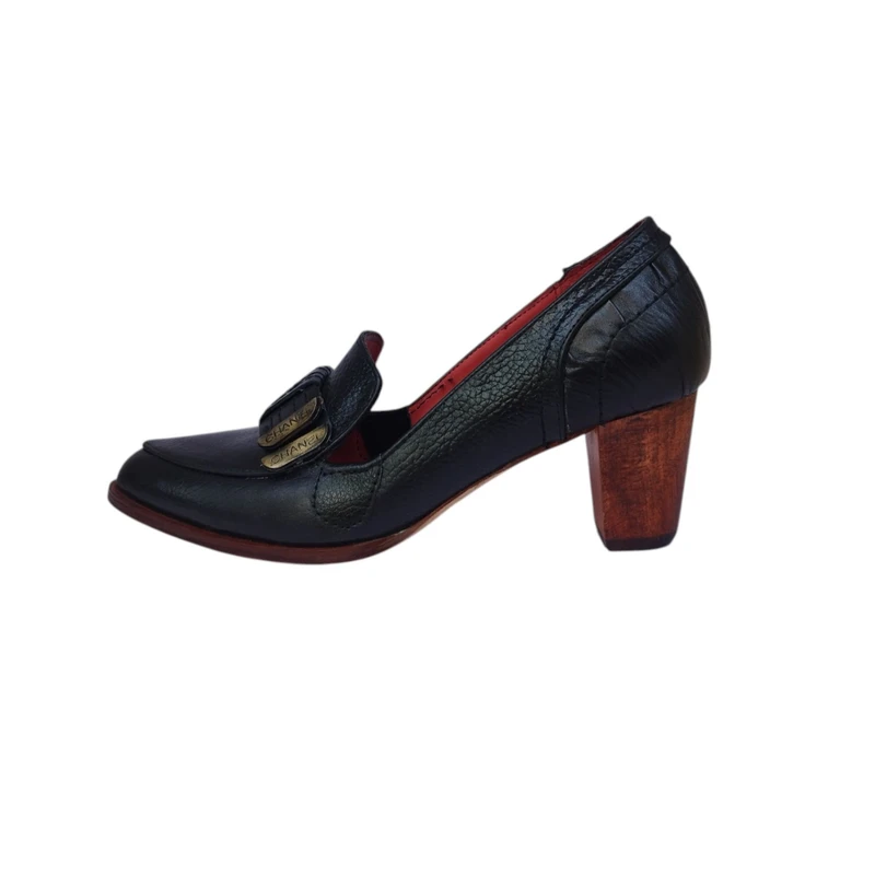 کفش زنانه مدل MPZ 502 CHR چرم طبیعی تبریز