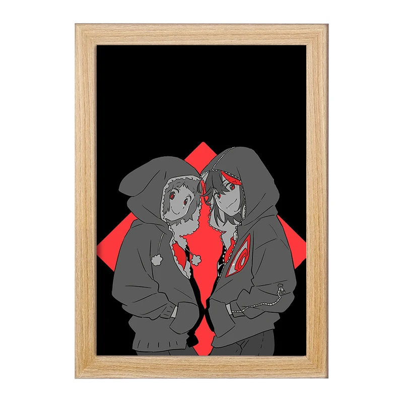 تابلو خندالو مدل ریوکو و ماکو انیمه کیل لا کیل کد 32331