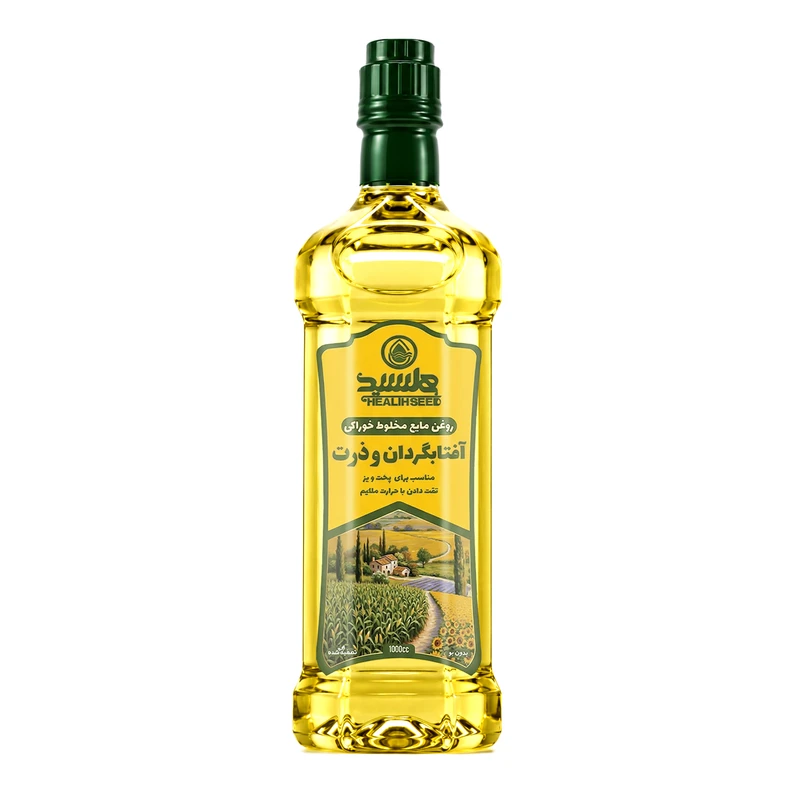 روغن مایع پخت و پز آفتابگردان و ذرت هلسید - حجم 1000 میلی لیتر