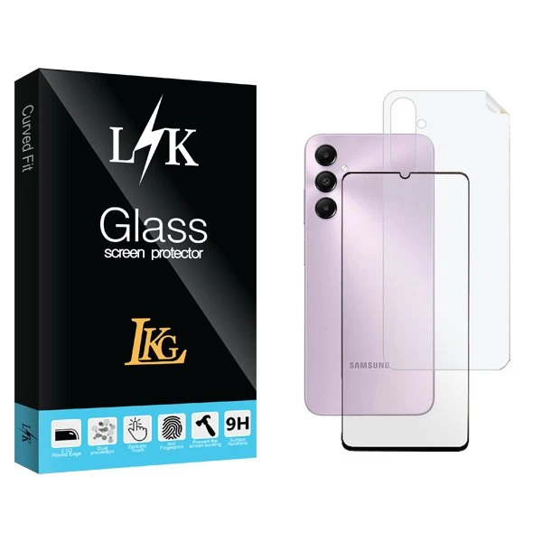 محافظ صفحه نمایش شیشه ای ال کا جی مدل LKK مناسب برای گوشی موبایل سامسونگ Galaxy A05s  به همراه محافظ پشت گوشی