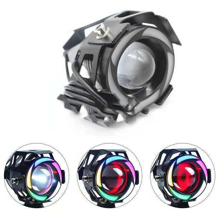 پرژکتور دی لایت دو کنتاکت خودرو مدل U7C RGB بسته دو عددی