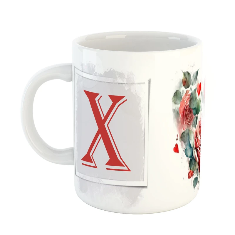 ماگ پاد افرین مدل گل طرح حرف X کد 5