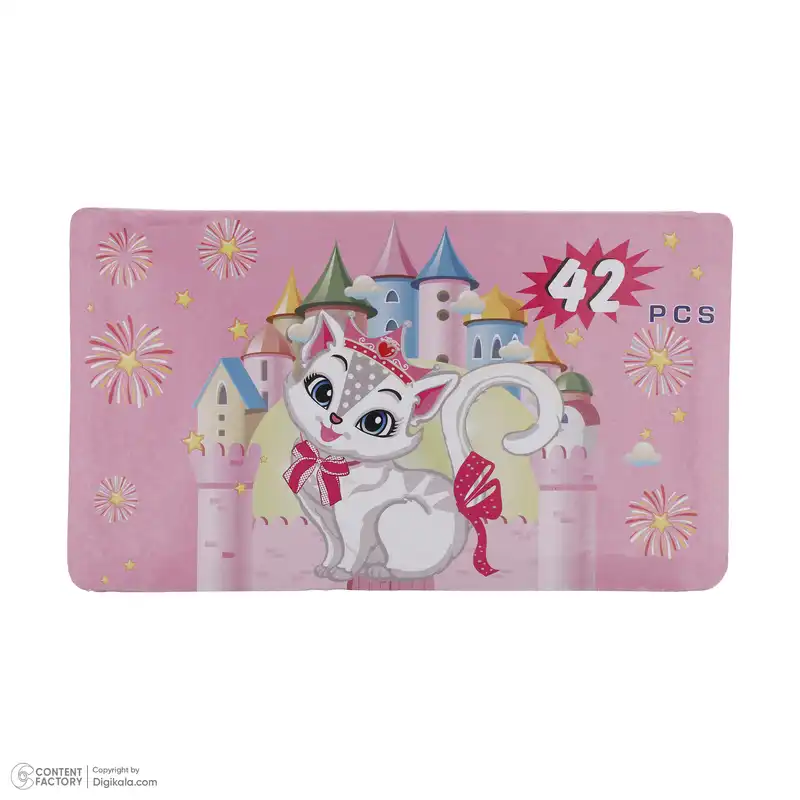 مداد شمعی 36 رنگ مدل گربه بسته 41 عددی