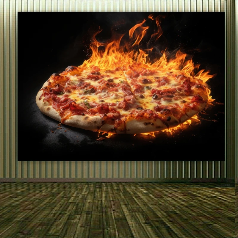 تابلو بوم طرح فست فود مدل پیتزا کد FP104608