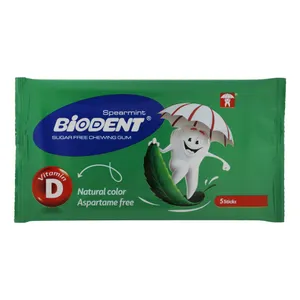 آدامس نواری بدون شکر بایودنت با طعم نعناع - 10.5 گرم  بسته 5 عددی