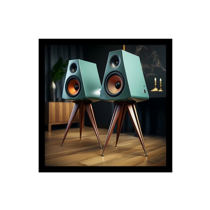 تابلو نوری بکلیت طرح موسیقی اسپیکر و باند قدیمی مدل B-MID-16005