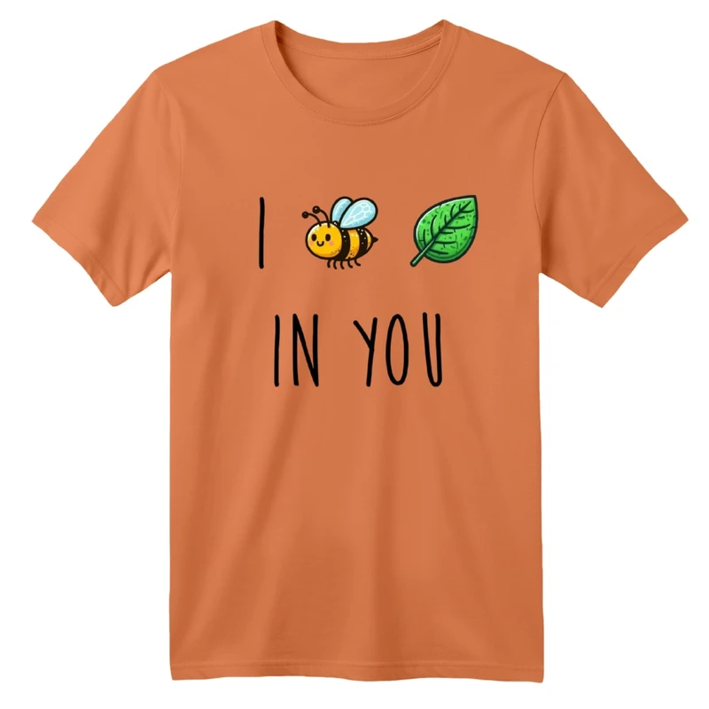 تی‌شرت آستین کوتاه لانگ بچگانه مدل زنبور و برگ