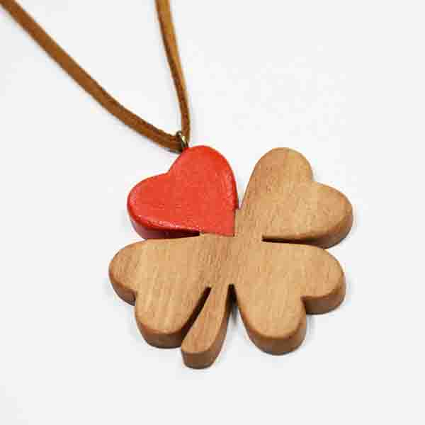 گردنبند دست ساز زنانه مدل گل شبدر