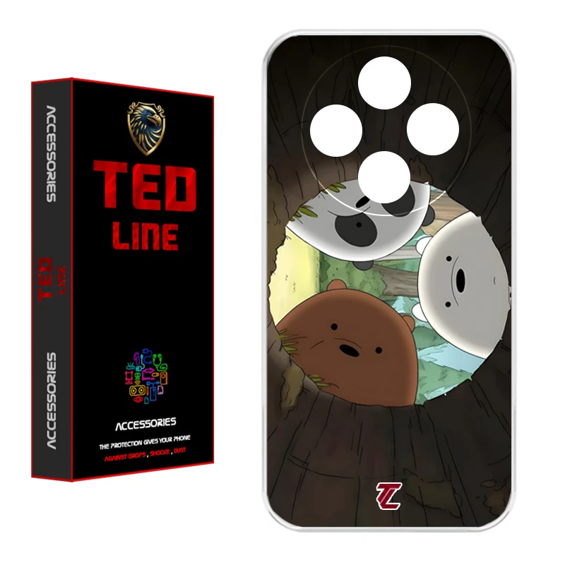 کاور تد لاین طرح خرسی کد 1101 مناسب برای گوشی موبایل شیائومی Redmi 14C