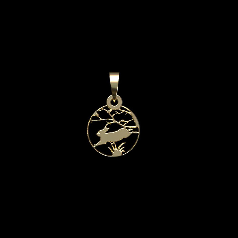 آویز گردنبند طلا 18 عیار زنانه مدوپد مدل خرگوش کد PA1-10130