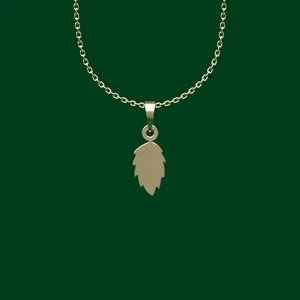 گردنبند طلا 18 عیار زنانه مدوپد مدل برگ کد FF2-1-1211