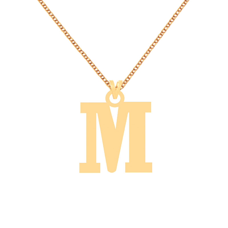 گردنبند طلا 18 عیار زنانه کرابو طرح حرف M مدل Kr71693