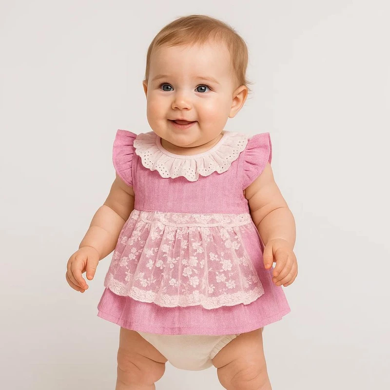 پیراهن دخترانه فیورلا مدل  25014 به همراه شورت