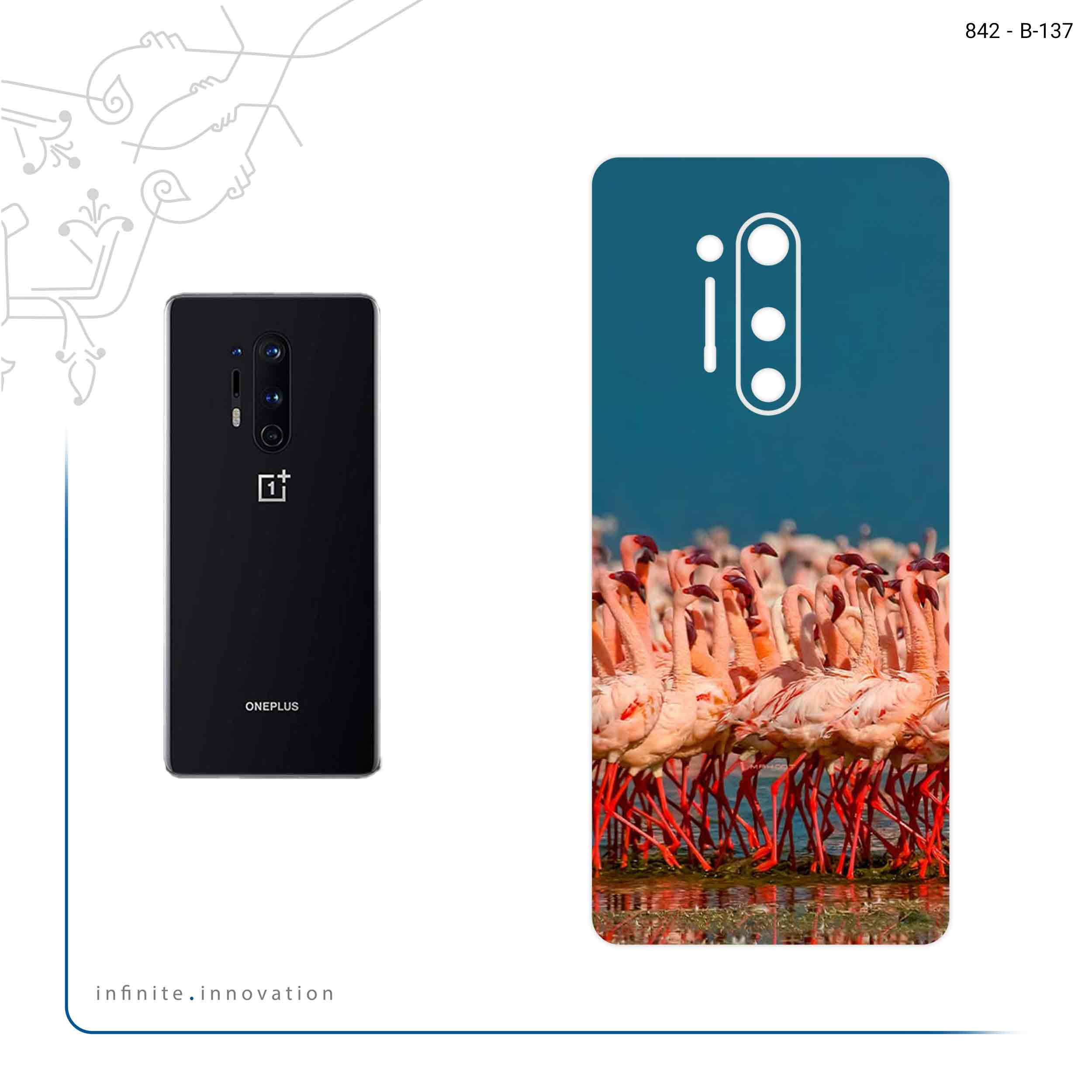 برچسب پوششی ماهوت مدل Flamingo مناسب برای گوشی موبایل وان پلاس 8 Pro