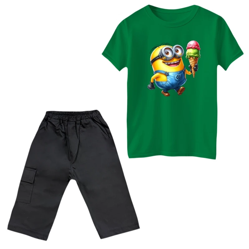 ست تی‌شرت و شلوارک پسرانه مدل مینیون کد 21