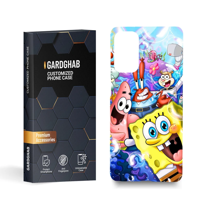 کاور گارد قاب مدل باب اسفنجی مناسب برای گوشی موبایل سامسونگ galaxy m52