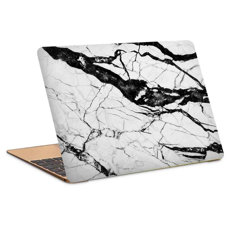 استیکر لپ تاپ طرح black white textured marbleکد c-83مناسب برای لپ تاپ 15.6 اینچ