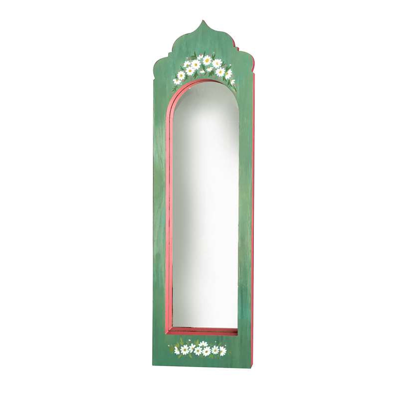 آینه چوبی مدل پتینه طرح مراکشی نقاشی شده