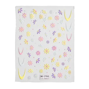 برچسب لنز ناخن مدل گل کد M-1793