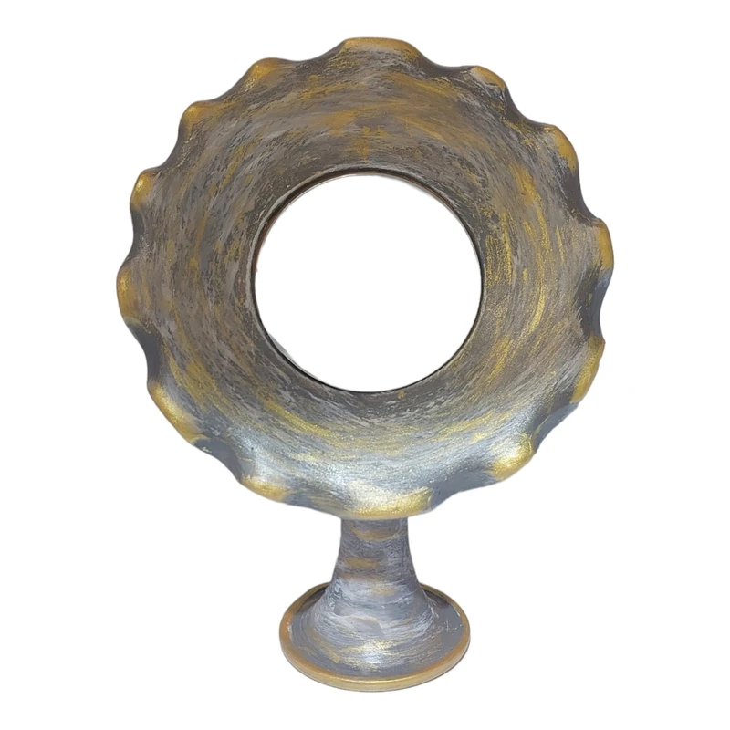 قاب آینه سفالی طرح لب چین مدل هفت سین کد z8