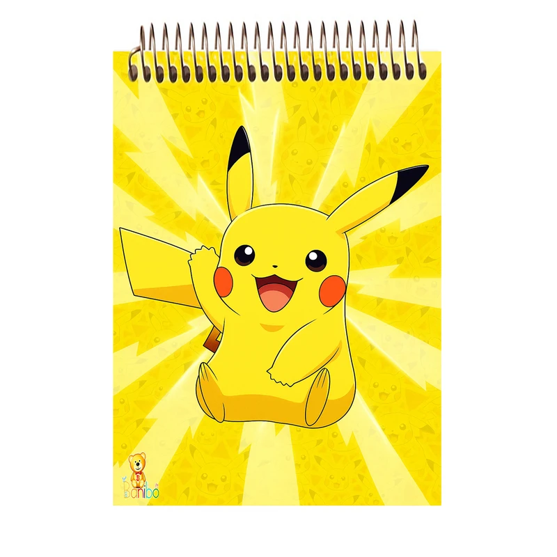 دفتر شطرنجی 100 برگ بانیبو مدل  پیکاچو کد 1123