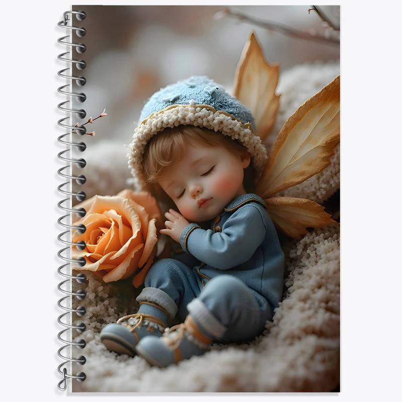 دفتر زبان 50 برگ خندالو مدل دو خط طرح پسر بچه ی کیوت کد F7131