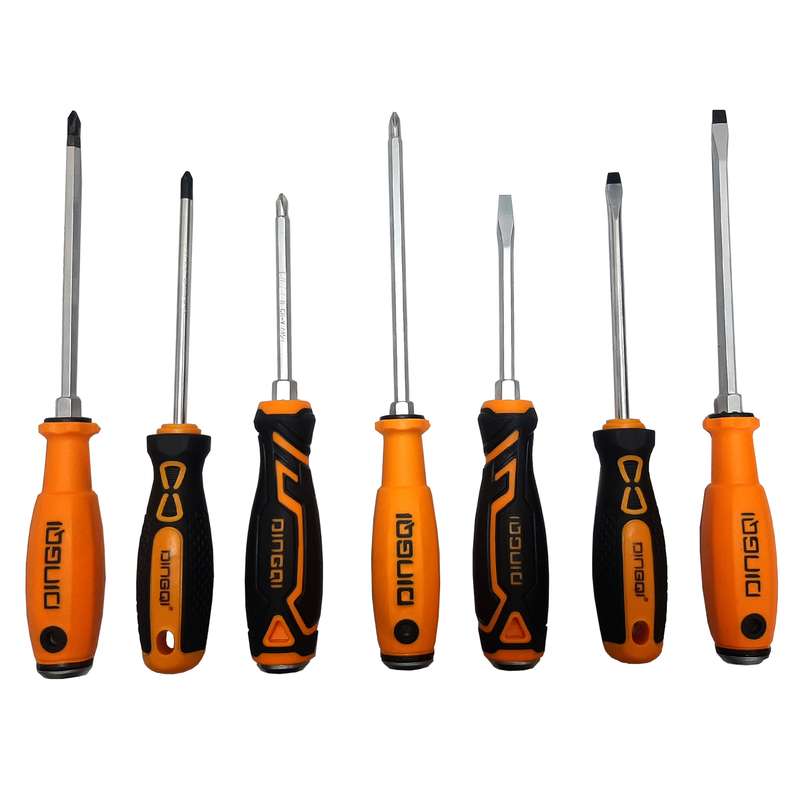 پیچ گوشتی یک سر چهارسو یک سر دو سو دینگشی مدل DQR-36542 بسته 7 عددی