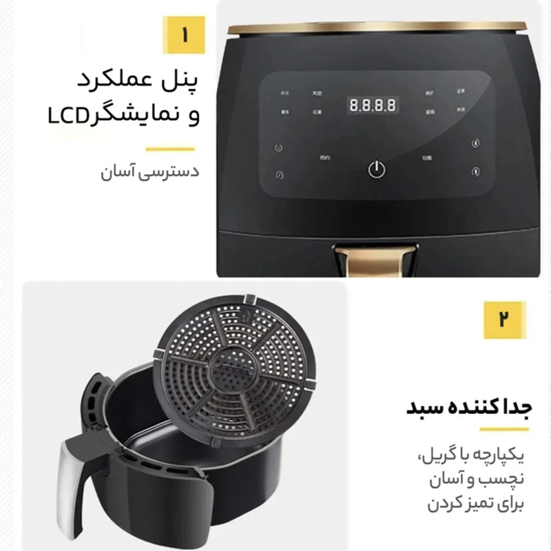 سرخ کن بدون روغن سیلورکرست مدل SC-18
