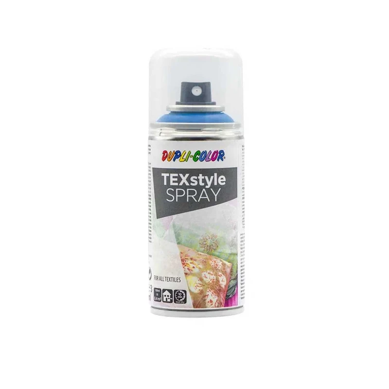 اسپری رنگ پارچه آبی دوپلی کالر مدل TEXstyle حجم 150میلی لیتر