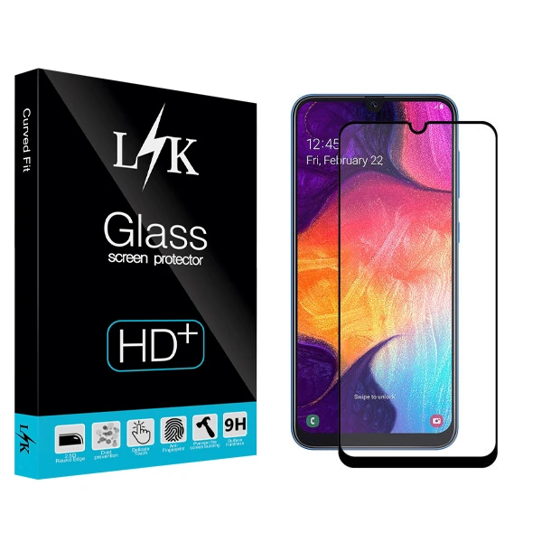 محافظ صفحه نمایش ال کی مدل Hard glass مناسب برای گوشی موبایل سامسونگ Galaxy A30