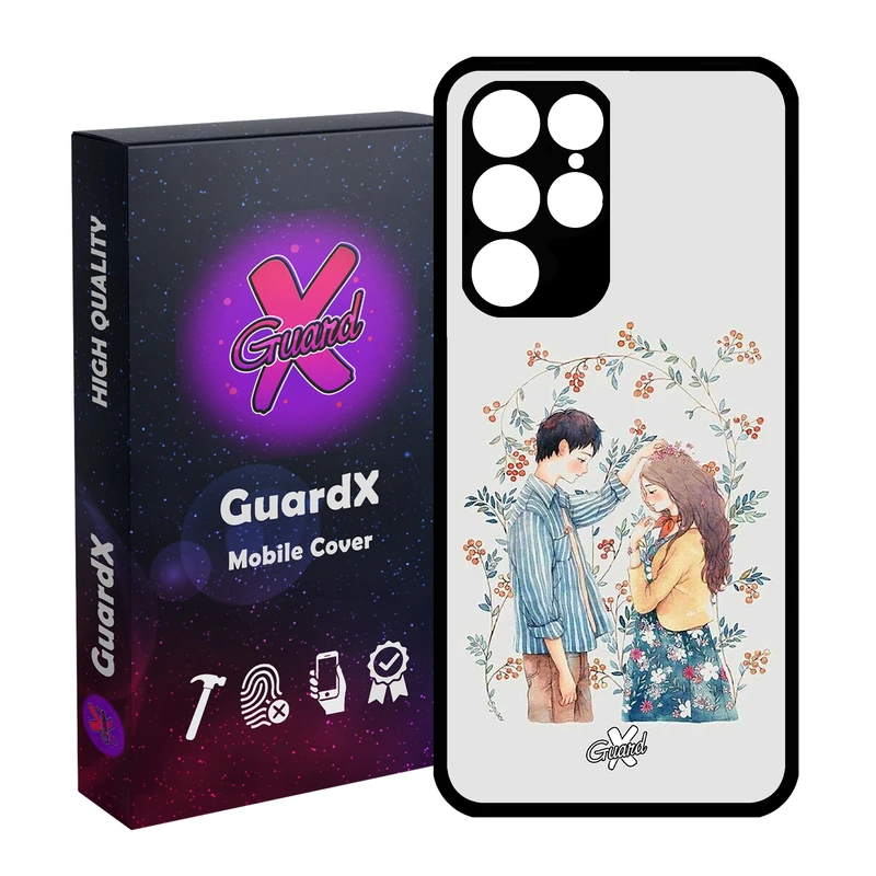 کاور گارد ایکس طرح Love مدل Glass10316 مناسب برای گوشی موبایل سامسونگ Galaxy S22 Ultra