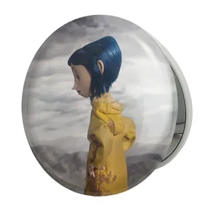 آینه جیبی خندالو طرح کورالاین Coraline مدل تاشو کد 20766 