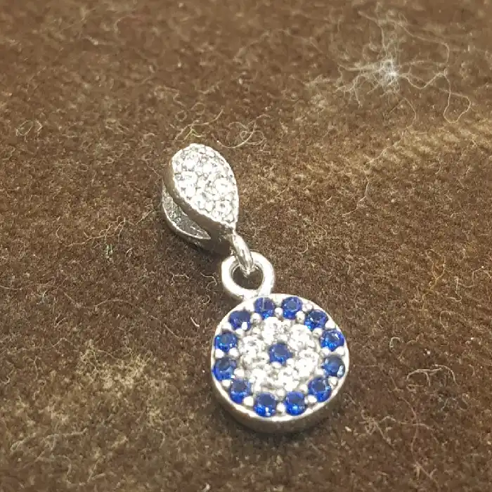 آویز گردنبند نقره زنانه مدل چشم نظر کد P120