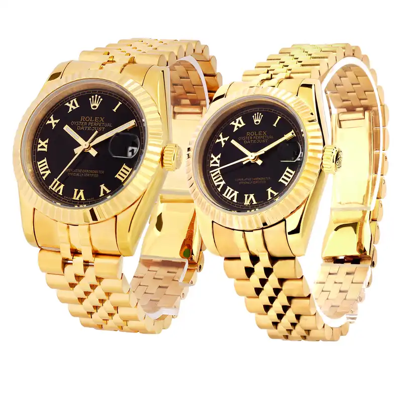 ست ساعت مچی عقربه ای زنانه و مردانه  مدل دیت جاست کد WS-20