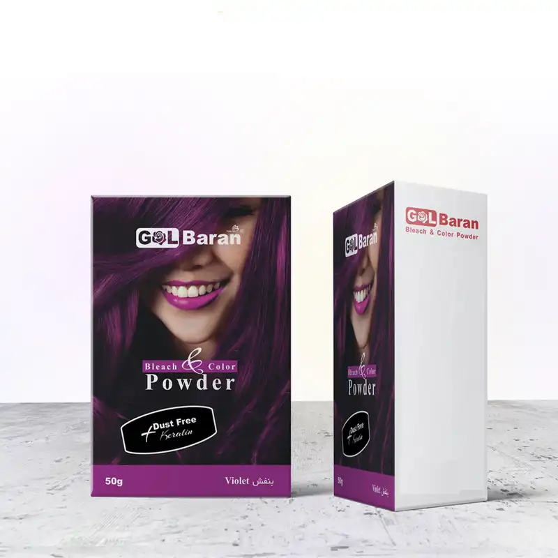 پودر دکلره گلباران مدل NW وزن 50 گرم رنگ بنفش