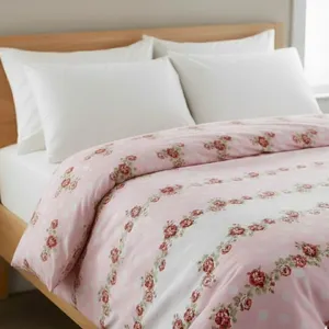 روکش لحاف پنبه انگلیش هوم مدل Allure Rosa یک نفره سایز 220x160 سانتی‌متر