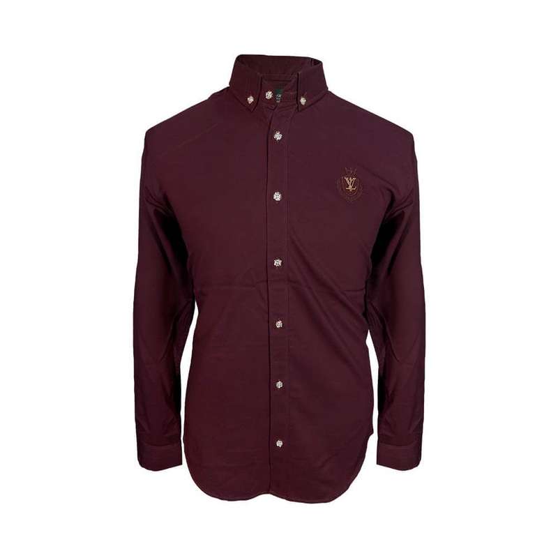 پیراهن آستین بلند مردانه مدل ساتن رامی کد 124086-31 رنگ زرشکی