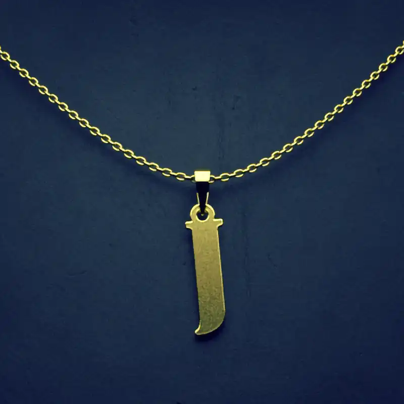 گردنبند طلا 18 عیار زنانه مدوپد مدل حرف J کد H3-1-1556