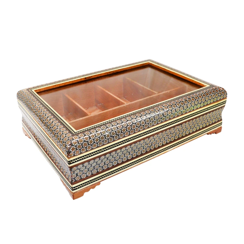 جعبه خاتم کاری صنایع دستی فاخر مدل تی بگ کد HQ