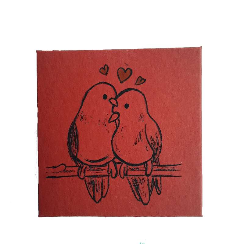 جعبه هدیه مدل مرغ عشق های مینیاتوری