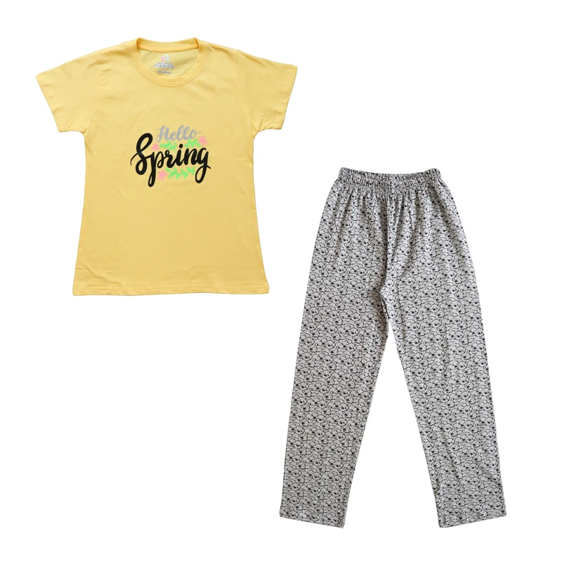 ست تی شرت آستین کوتاه و شلوار زنانه مدل 6051