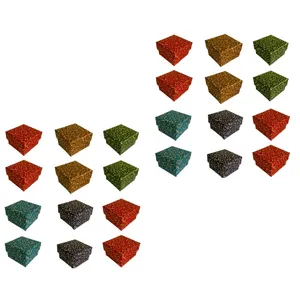 جعبه انگشتر مدل گل و برگ کد AN-08 بسته 24 عددی