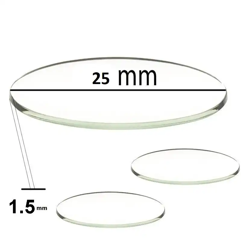 شيشه ساعت مچی مدل 25.5-25-24.5 بسته سه عددي