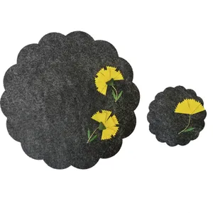 زیربشقابی مدل AM002 بسته 6 عددی به همراه زیر لیوانی