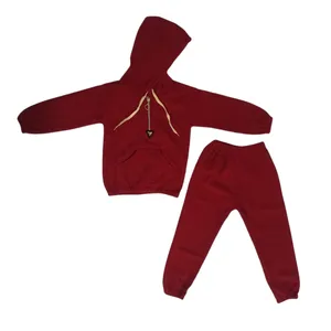 ست هودی و شلوار دخترانه مدل کبریتی نیم زیپ کد 1